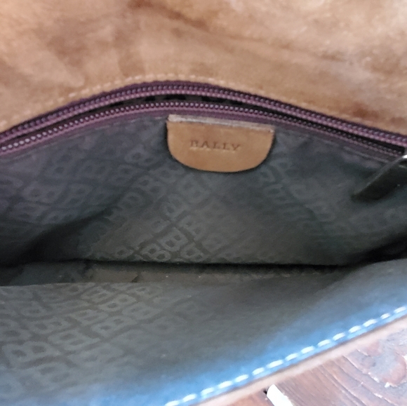 BALLY Vintage Shoulder Bag*Patent & Suede Leather - Picture 6 of 9